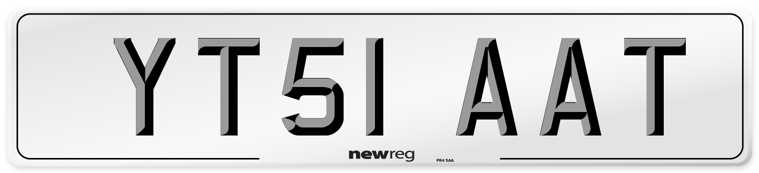 YT51 AAT Number Plate from New Reg